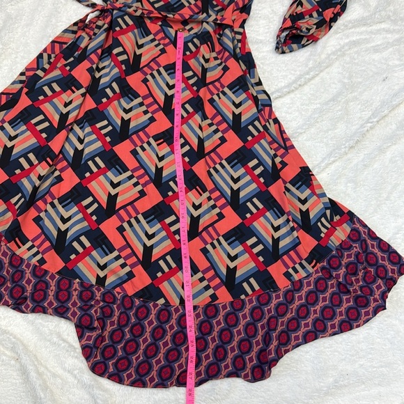 Anthropologie Geometric Multicolor Fall Dress - Picture 8 of 11